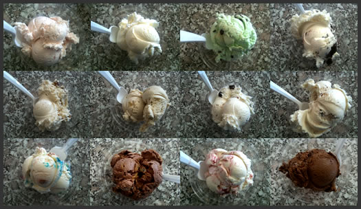 12 flavors at the ice cream man